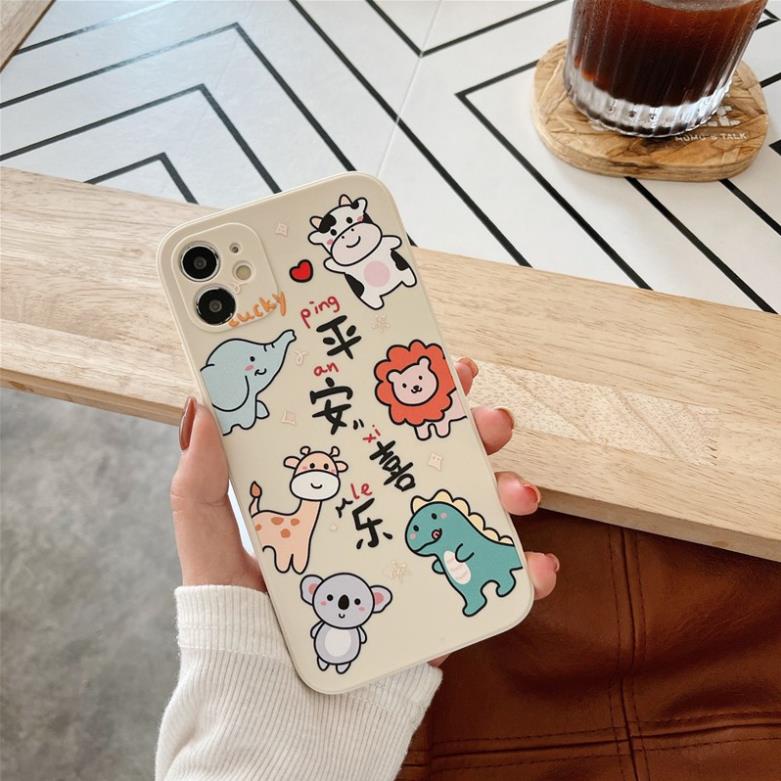 Ốp lưng iphone cạnh vuông in hình viền Dinosaur 6/6plus/6s/6splus/7/7plus/8/8plus/x/xr/xs/11/12/pro/max/plus/promax DT08