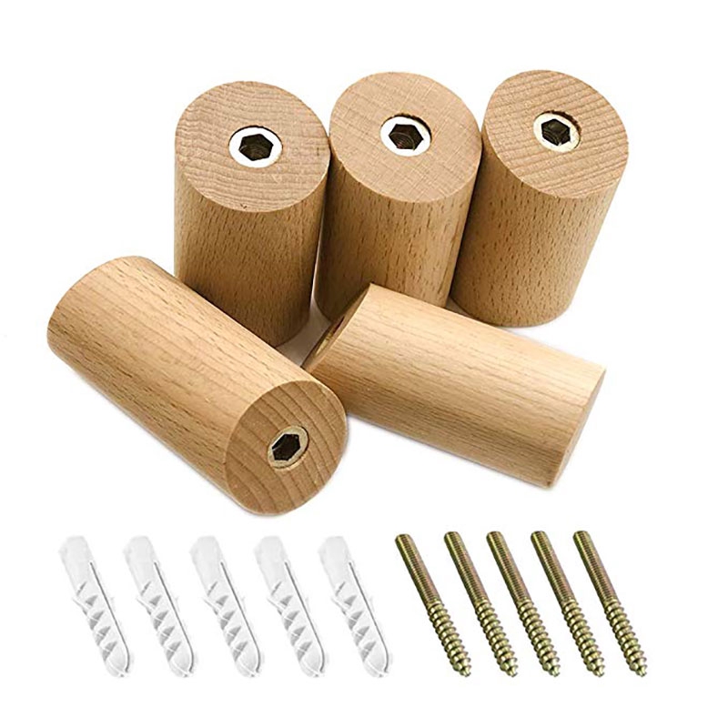 Bộ móc gỗ treo đồ đa năng kèm phụ kiện cao cấp