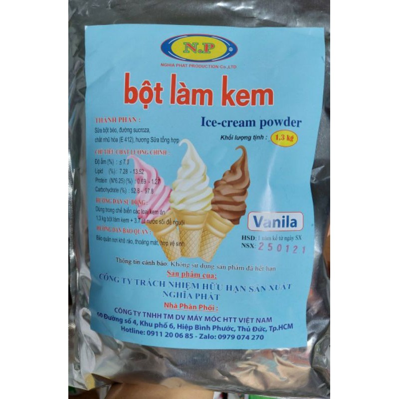 Bột làm kem tươi Nghĩa Phát gói 1.3kg giá chỉ 100k