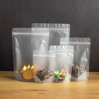 túi zip đáy đứng trong suốt mờ độ dày 20 silk