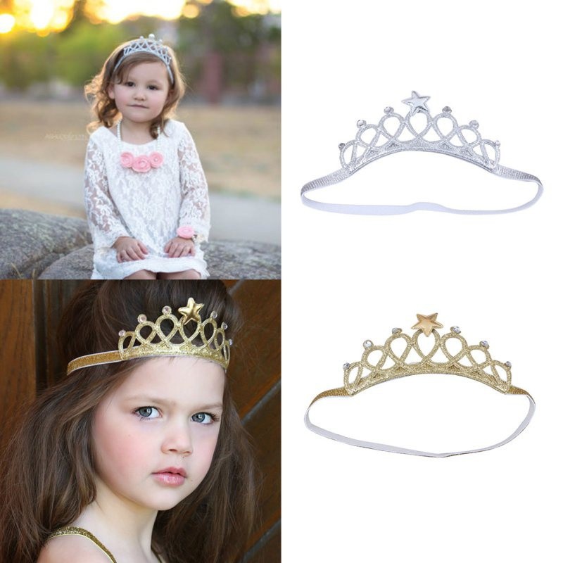 Kids Girls Baby Toddler Cute Crown Headband Hair Band Headwear