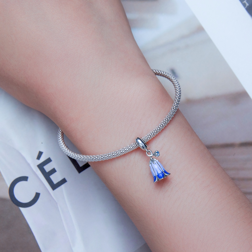 BAMOER Hạt bạc 925 Thời Trang Dùng Làm Trang Sức DIY