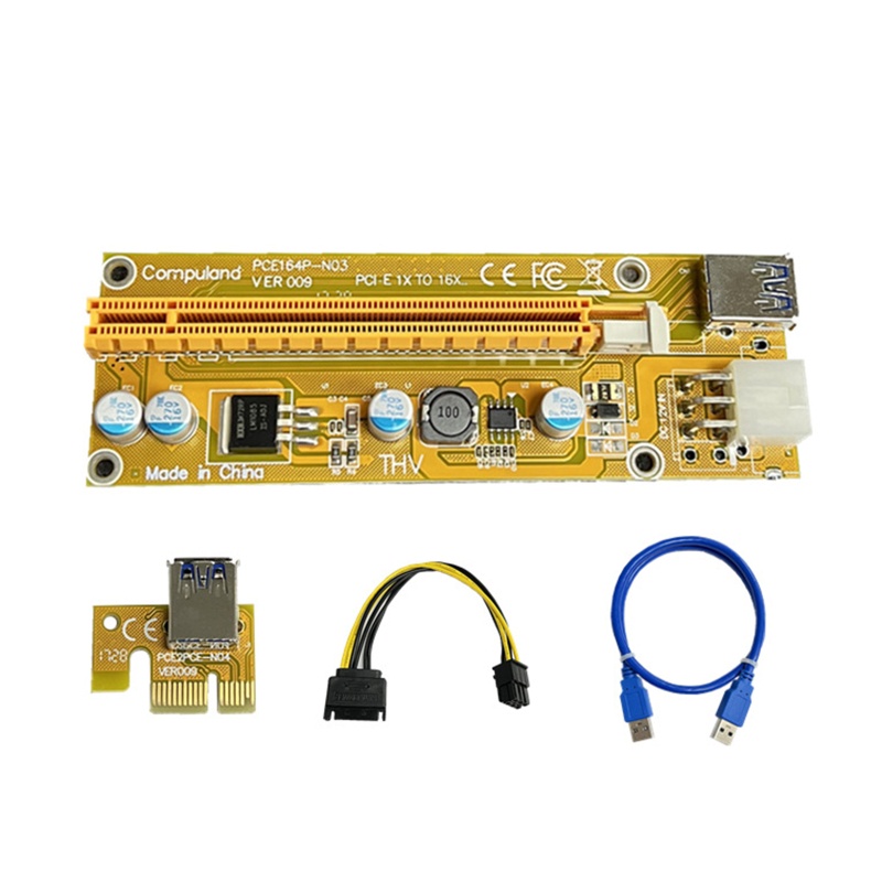 Cáp Chuyển Đổi PCI-E 1X Sang 16X 6Pin USB 3.0 Chuyên Dụng Chất Lượng Cao