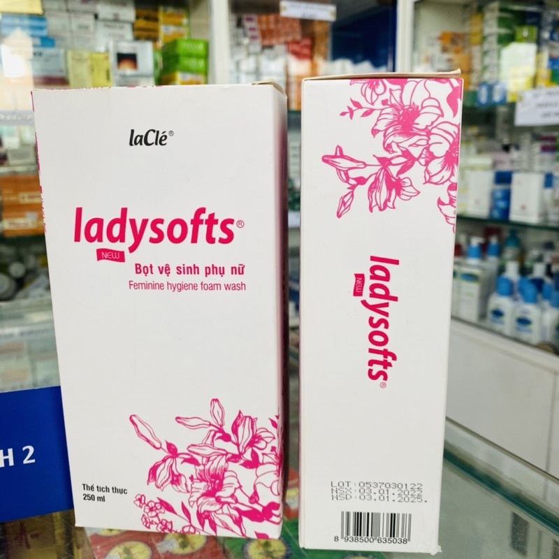 ✅ [Chính Hãng] Ladysofts new dung dịch vệ sinh phụ nữ lacle / ladysoft  - Hồng ( Chai 250ml)
