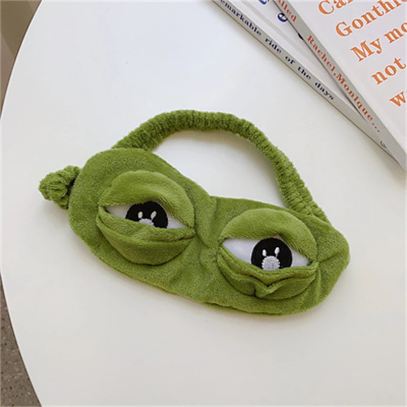 Mặt nạ bịt mắt ngủ thiết kế kiểu chú ếch 3D mềm mại thoải mái