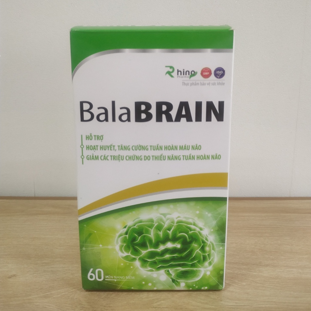 Viên uống bổ não Bala BRAIN, hoạt huyết, tăng tuần hoàn não với Cao bạch quả - 60 viên - PharmaOTC