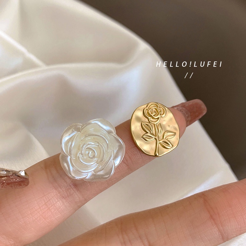 MOCHASHUBông tai hình hoa thời trang cổ điển cho nữ