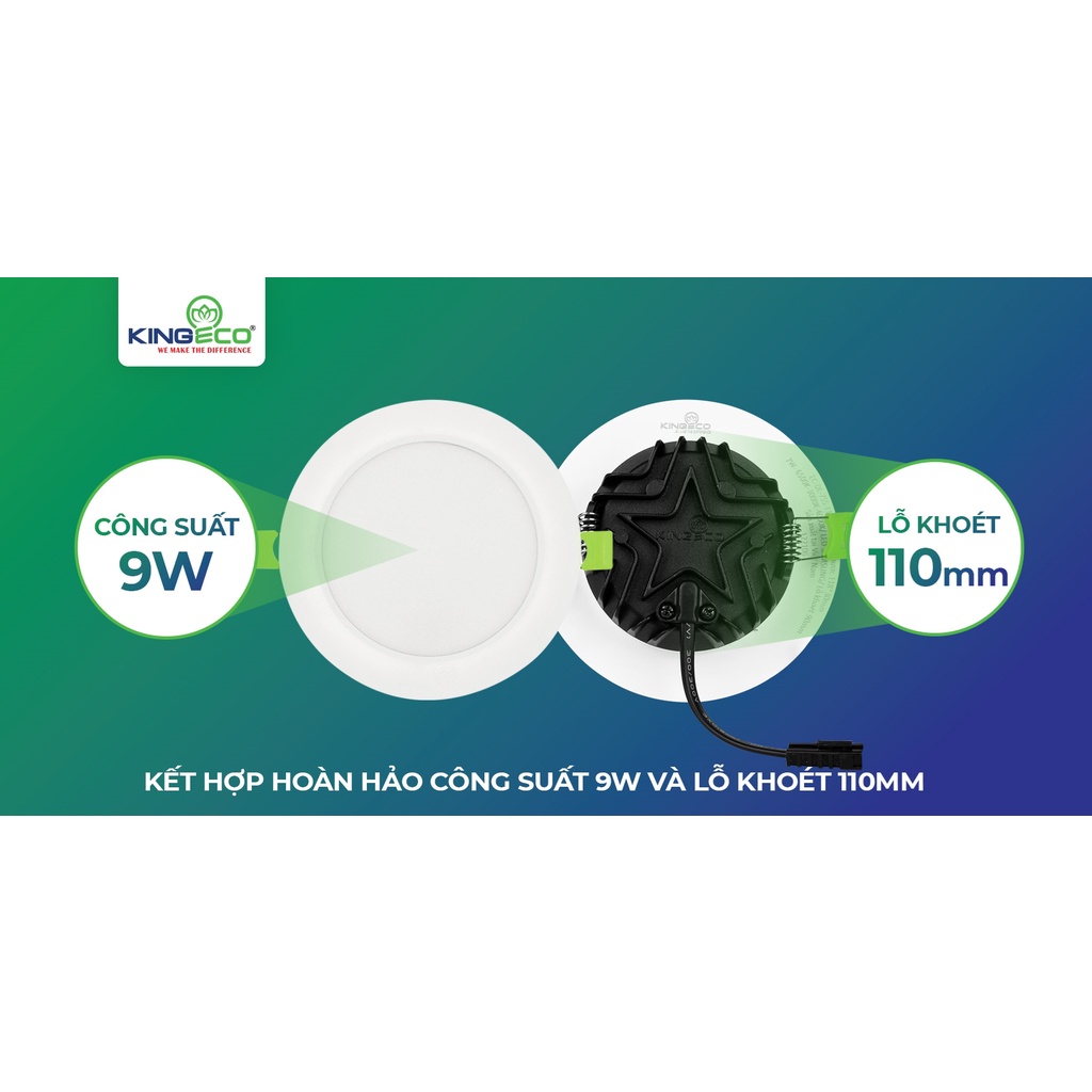 Đèn led âm trần trang trí đèn downlight KINGLED cao cấp công suất 7w 9w 12w D90 D110
