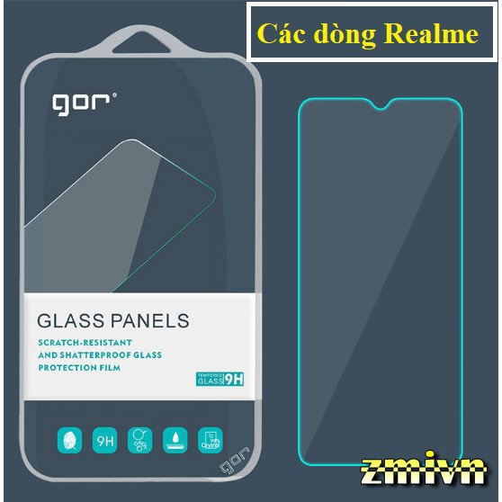 Bộ 2 kính cường lực GOR Realme Q5 Q5 pro C30 C30S realme 5 pro Realme x lite Realme 3 pro  x2  realme 5  x2pro c3 - c3i