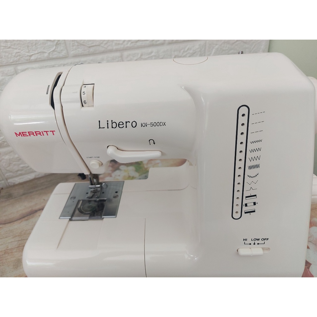 Máy May Gia Đình Nhật Bản Singer Merit Libero KN- may cơ bản- cam kết không kén vải- Kích thước 30x15x20 - màu trắng