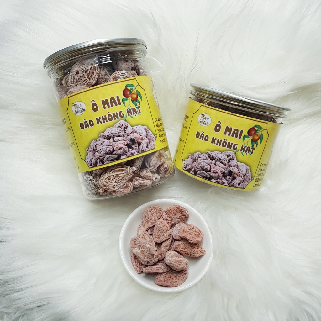 Ô mai Đào Bao Tử không hạt vị Chua Ngọt đặc biệt Hộp 200gr, 400gr