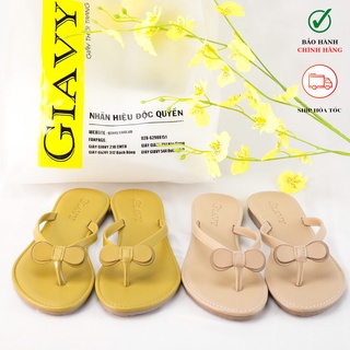 Dép kẹp nữ quai đính nơ nk127 - giày giavy