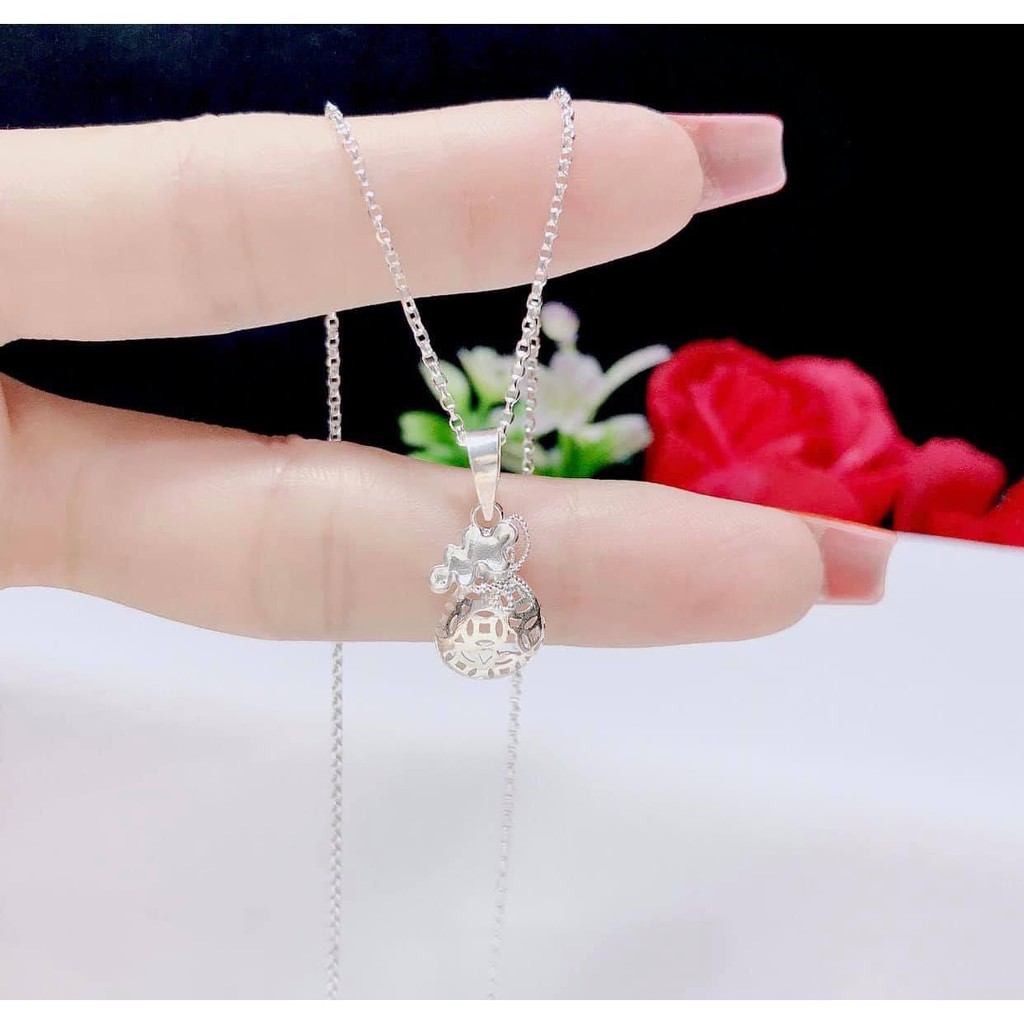 Dây chuyền nữ bạc S925 Ý - vòng cổ bạc nữ sang chảnh đính đá sáng bóng - Trang Sức Bạc 9999