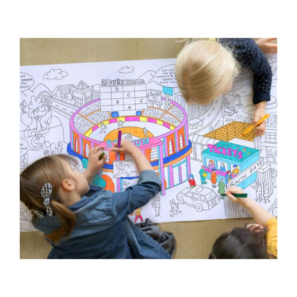 Đồ chơi tô màu✨freeship✨ Cuộn giấy tô màu khổng lồ giúp bé thỏa sức sáng tạo tô màu thành bức tranh hoàn chỉnh