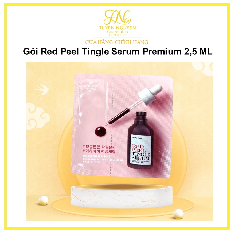 Gói Red Peel Tingle Serum Premium 2,5 ML Tinh Chất Tái Tạo Peel Da Sinh Học  So Natural