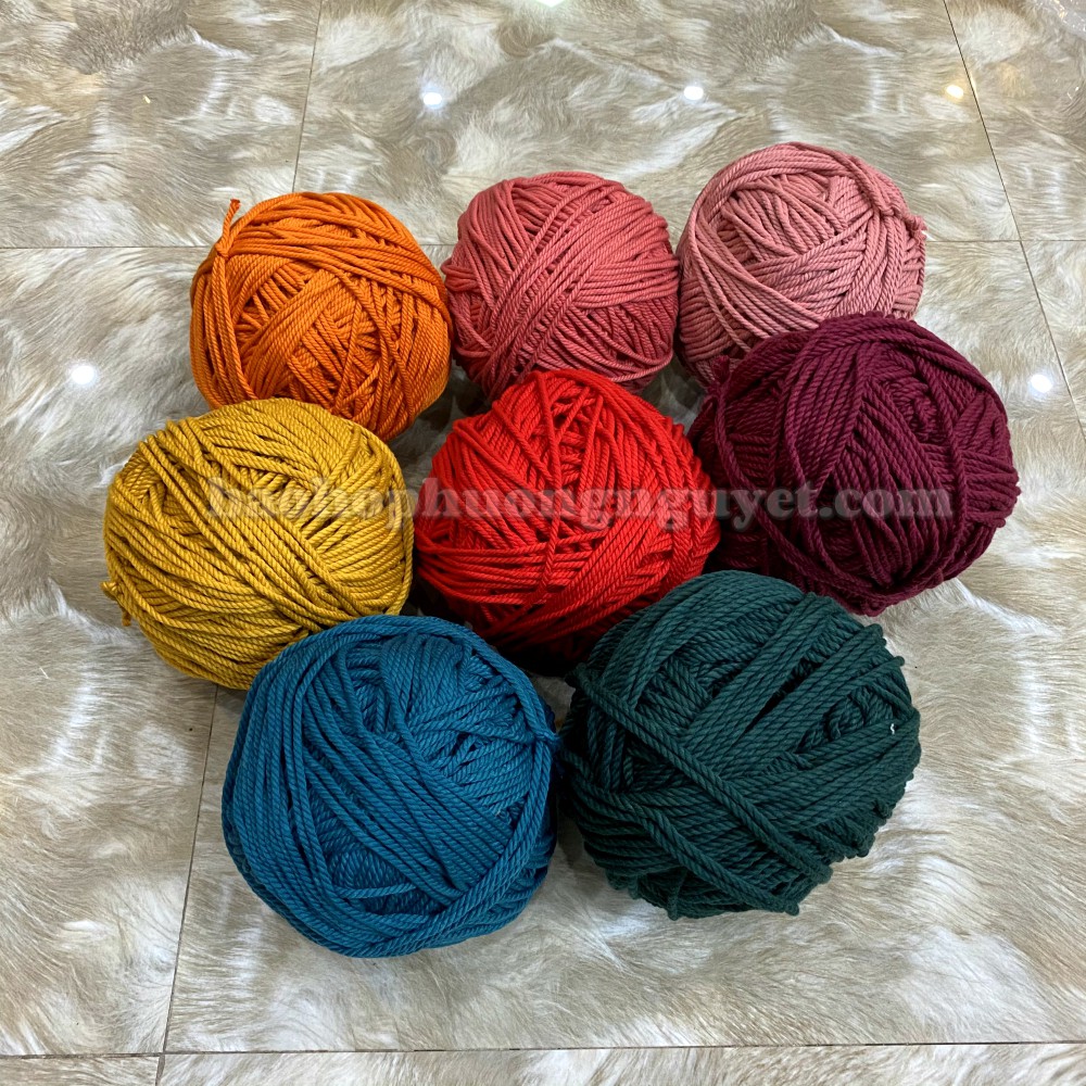 [Ảnh tự chụp] dây thừng se macrame cotton nhiều màu sắc