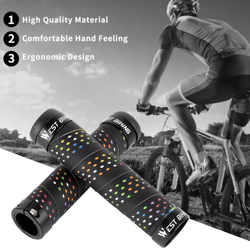 Vỏ bọc tay nắm xe đạp WEST BIKING có nút chặn chống trượt