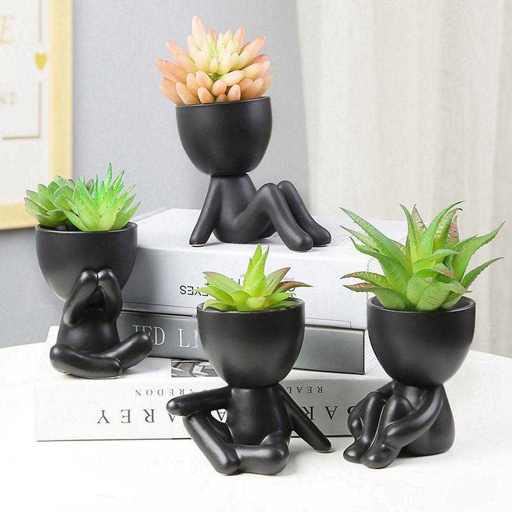 Chậu Hoa Bằng Gốm Sứ Dễ Thương Dùng Trang Trí Bàn