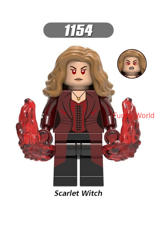 Đồ Chơi Lắp Ráp Siêu Anh Hùng X0244 Avengers Hulk Scarlet Witch Hawkeye Spiderman