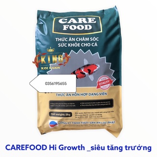 Cám cá koi care food thức ăn hỗn hợp dạng viên tăng trọng (túi 5kg