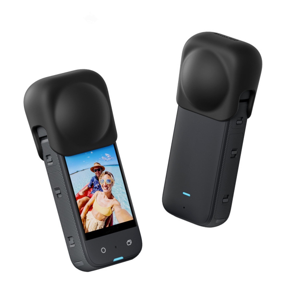 Nắp Bảo Vệ Ống Kính Camera Insta360 X3 Panoramic Bằng Silicon Mềm Chất Lượng Cao