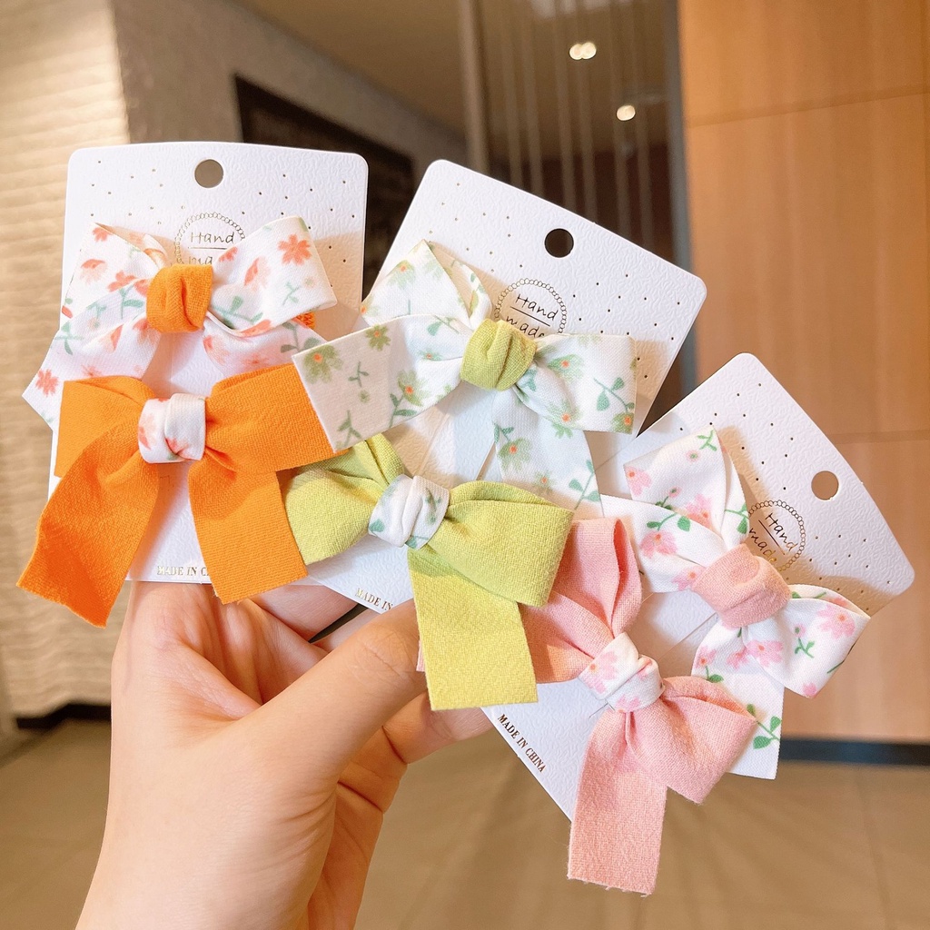 Kẹp Tóc Nơ Phong Cách Mori Hàn Quốc Dễ Thương Cho Bé Gái