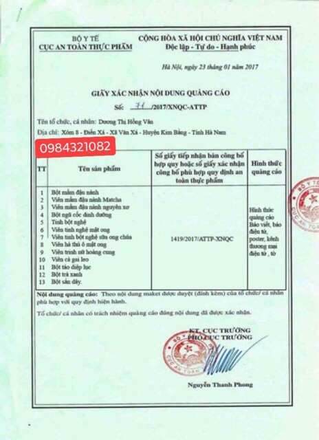 Viên mầm đậu nành nguyên xơ - hồng sâm matcha 200gr