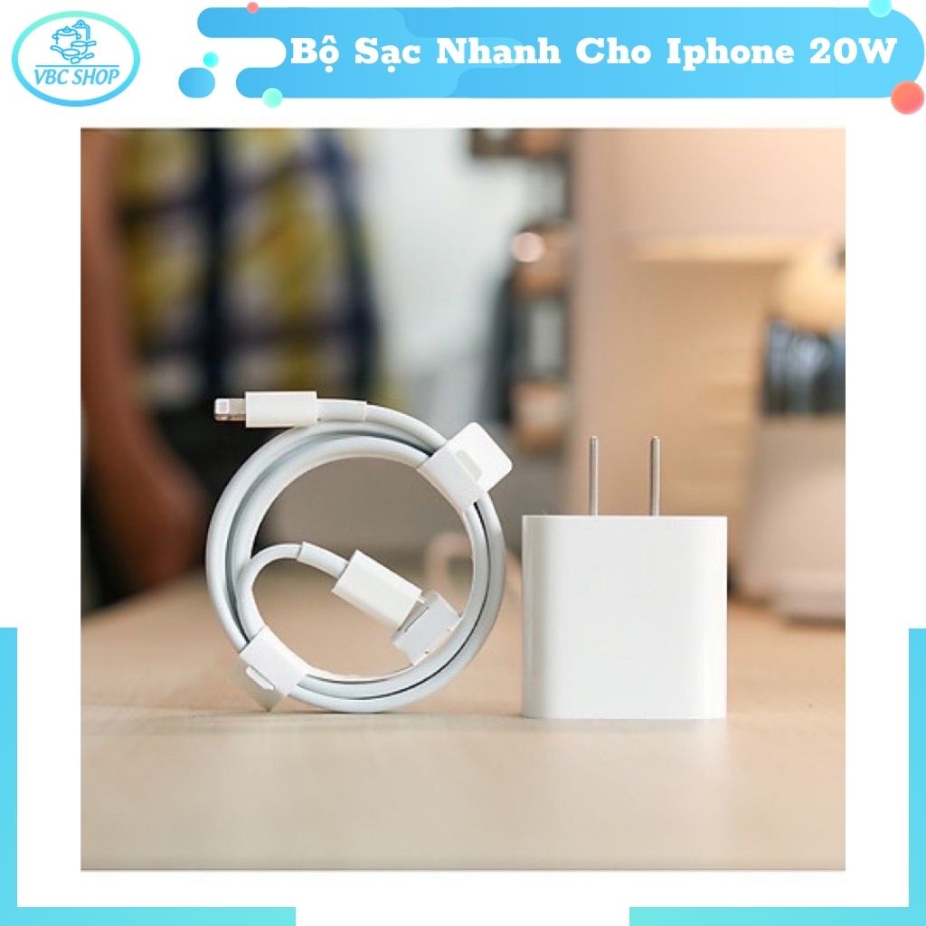 Bộ Sạc Nhanh 20W dành Cho Iphone Tiện Lợi, Sạc Nhanh Dây Type-C To Lightning ( IPHONE 6 ĐẾN IPHONE 13 )