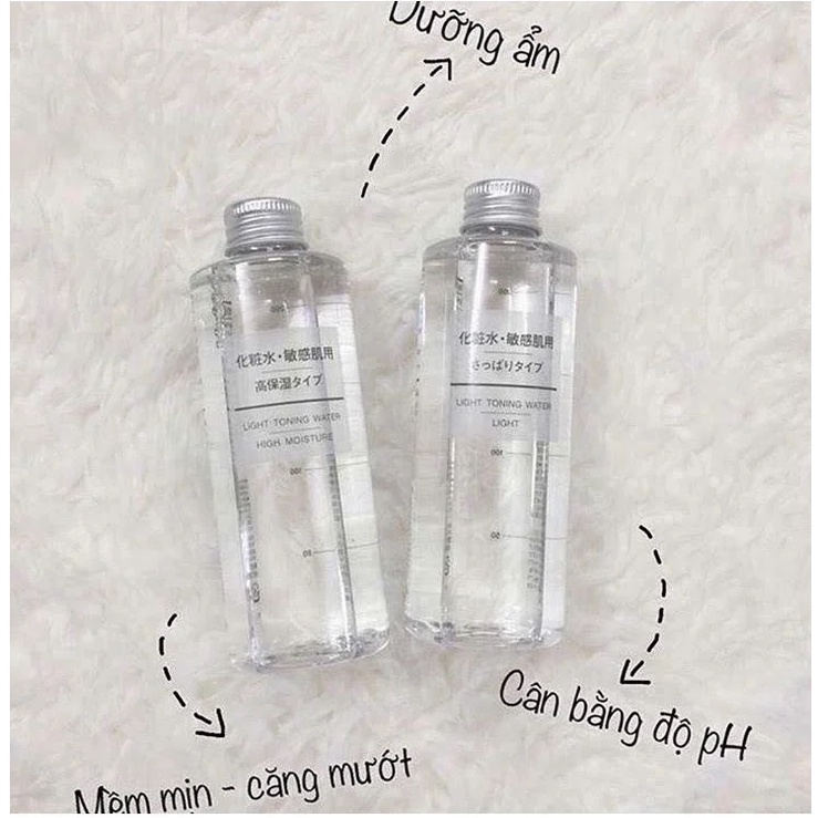 Nước Hoa Hồng Toner Muji Light Toning Water Nhật Bản 200ml