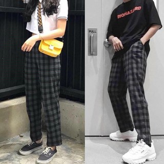 Quần thun dài caro nam nữ unisex