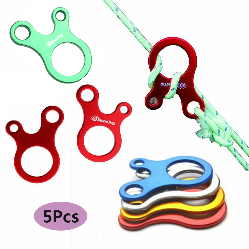 Set 5 khóa dây thừng dựng lều bằng hợp kim nhôm tiện dụng cho hoạt động ngoài trời
