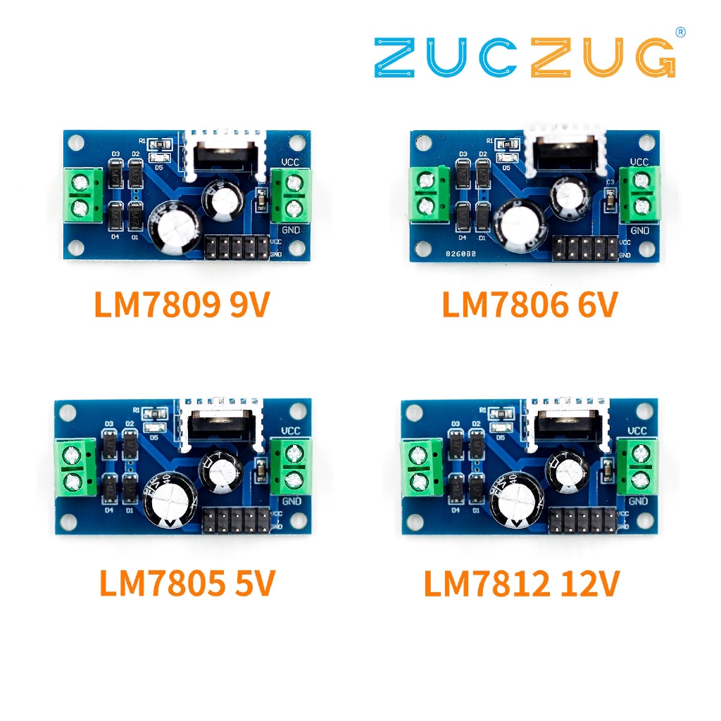 LM7805 LM7806 LM7809 LM7812 DC/AC Three Terminal Voltage Regulator Power Supply Module 5V 6V 9V 12V Output Max 1.2A