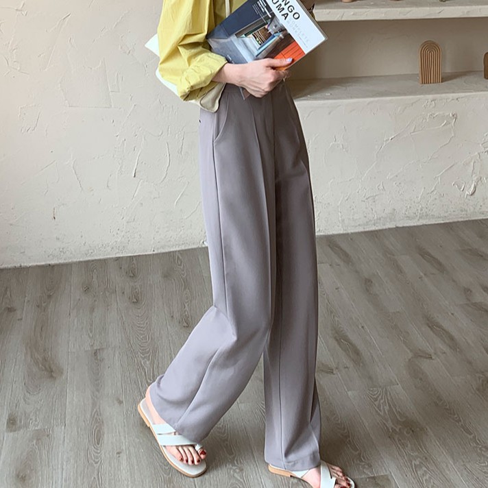 Quần Dài Lưng Cao Ống Rộng Phong Cách Hàn Quốc 42315 | BigBuy360 - bigbuy360.vn