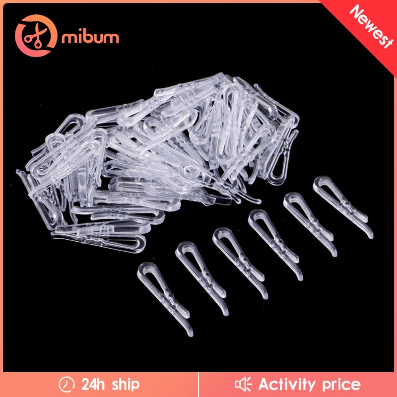 Set 200 Kẹp Nhựa Trong Suốt Dùng Để Cố Định Cổ Áo Sơ Mi / Quần Dài