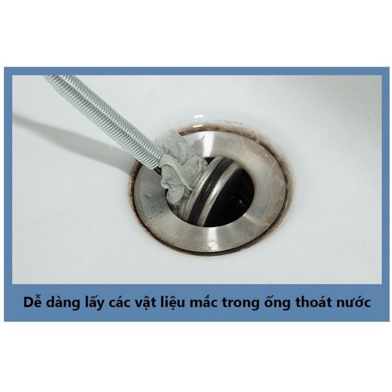 Dụng Cụ Thông Bồn Rửa Chén Bát Thông Tắc Cống Có Đầu Gắp Rác Tiện Lợi