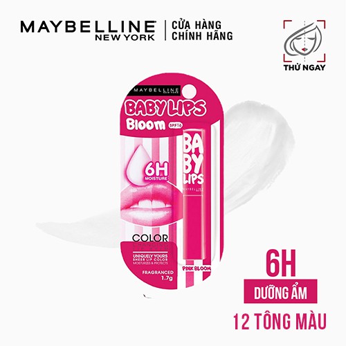 Son dưỡng môi Baby Lips Peach Bloom Maybelline New York chống nắng SPF 16 (có màu) 1.7g