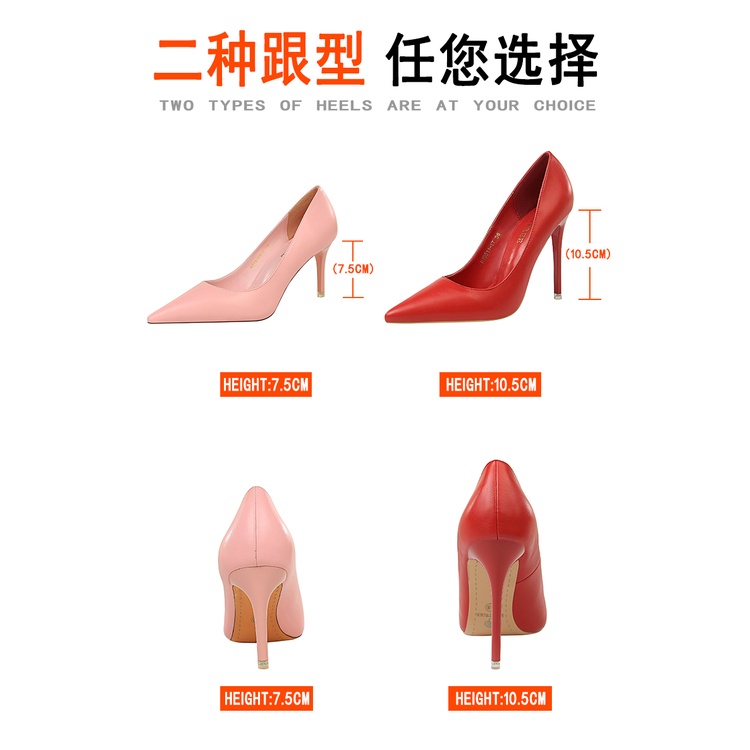 Giày Cao Gót Mũi Nhọn Màu Sắc Ngọt Ngào Phong Cách Hàn Quốc Thời Trang Cho Nữ