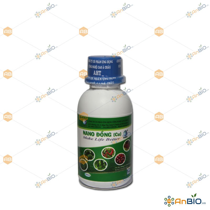 Phân bón VI LƯỢNG NANO ĐỒNG AHT chai 100ml TĂNG ĐỀ KHÁNG PHỤC HỒI LÁ - B4.1035