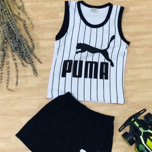 Bộ ba lỗ bé trai thể thao Puma - bộ sát nách bé trai đồ bộ trẻ em