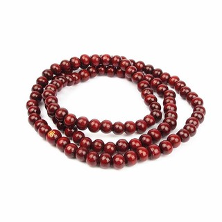 Chuỗi 108 hạt gỗ đỏ phong cách Phật giáo