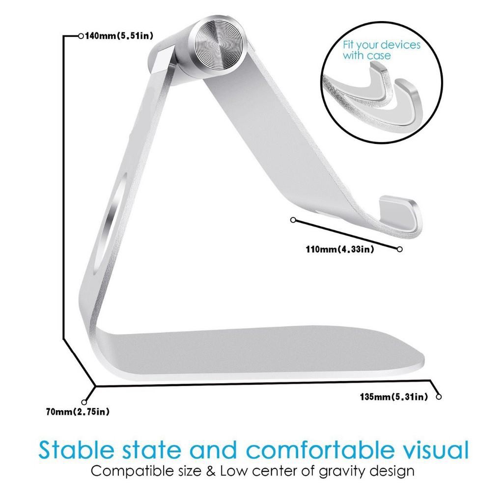 Stand/Giá Đỡ Nhôm Gập, Kê iPad Lucas Có Thể Thay Đổi Góc Nghiêng - Lazy Stand