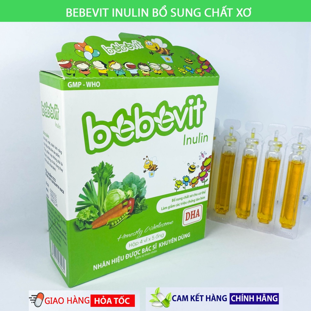 BEBEVIT INULIN - Tăng cường chất xơ, hỗ trợ táo bón, đầy hơi, chướng bụng ăn không tiêu của bé