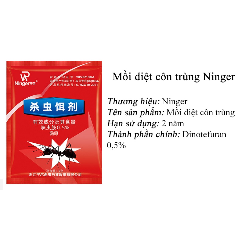 Thuốc Diệt Kiến NINGER Diệt Tận Gốc, Thành Phần Tự Nhiên, Không Gây Khó Chịu Cho Người Sử Dụng An Toàn Cho Trẻ Nhỏ
