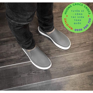 GIÀY NHỰA CROS CITILANE ROKA SLIP ON CHO NAM MÀU XÁM XUẤT XỊN FULL BOX