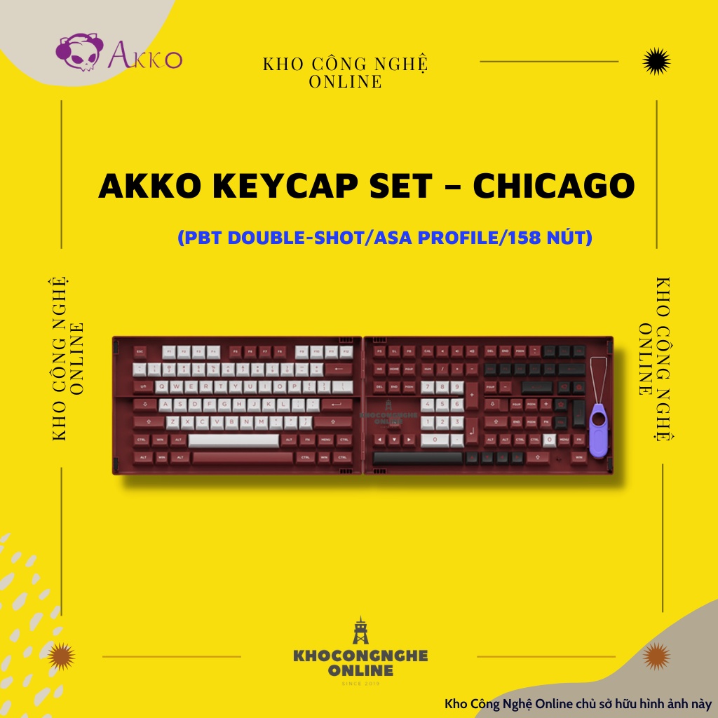 AKKO Keycap set – chicago (PBT Double-Shot/ASA profile/158 nút)