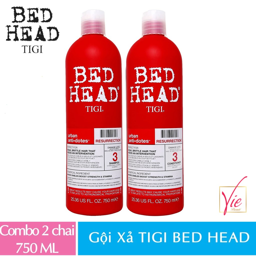 Dầu gội TIGI BED HEAD – Bộ dầu gội xả Tigi Bed Head phục hồi cấp độ 3 Chính Hãng