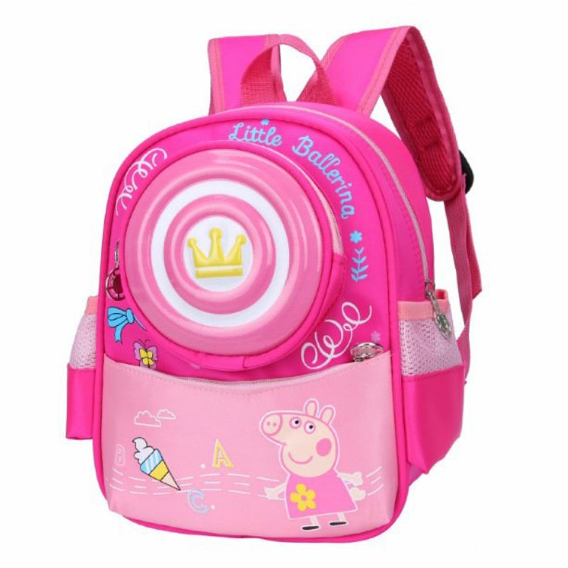 Balo cho bé trai bé gái hình siêu nhân ,peppa cho bé 1_5 tuổi đi học mầm non