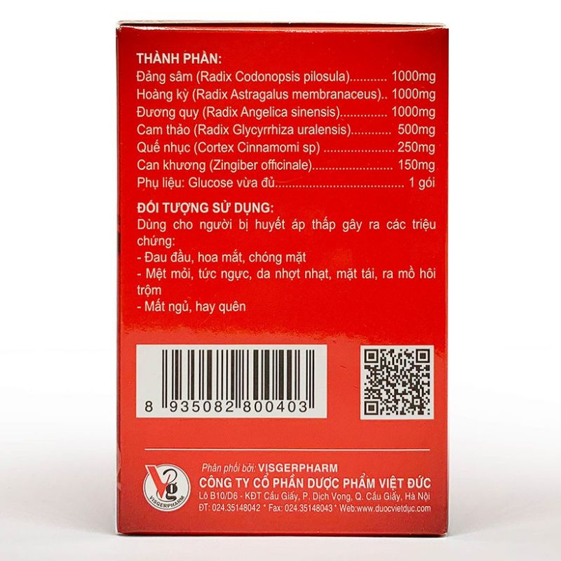 TRÀ TĂNG HUYẾT ÁP ACOTEA hộp 20 gói