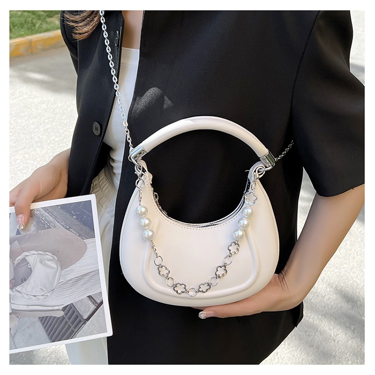 Mới Túi Xách Đính Ngọc Trai Phối Dây Xích Thời Trang Cao Cấp Sang Trọng