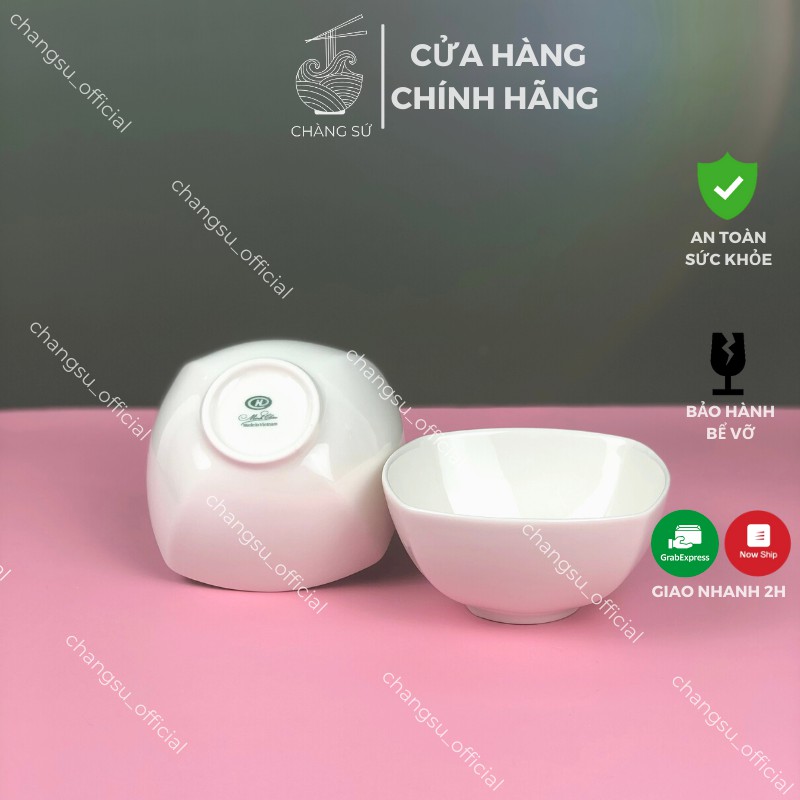 Bộ bát vuông ăn cơm - Set bát chè tráng miệng 6 và 10 chén vuông